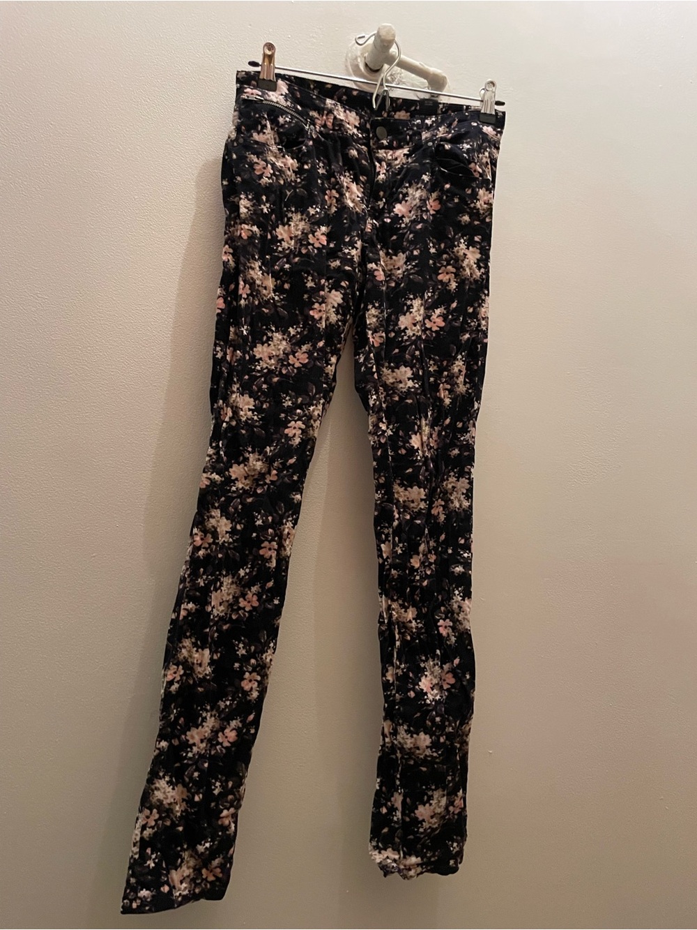 Club Monaco Corduroys with Pink and Cream Floral Print